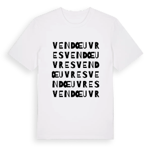 Vendœuvres ordlek t-shirt – ekologisk bomull t-shirt från Pinshirt