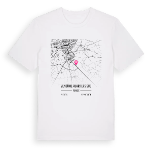 Vendôme Quartiers Sud karta t-shirt – ekologisk bomull t-shirt från Pinshirt