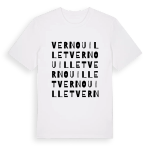 Vernouillet ordlek t-shirt – ekologisk bomull t-shirt från Pinshirt