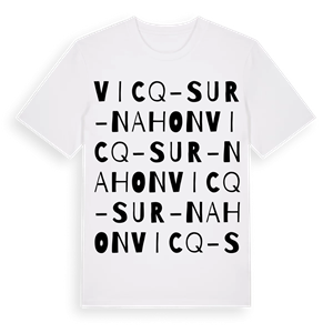 Vicq-sur-Nahon ordlek t-shirt – ekologisk bomull t-shirt från Pinshirt