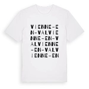 Vienne-en-Val ordlek t-shirt – ekologisk bomull t-shirt från Pinshirt