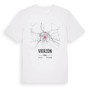 Vierzon karta t-shirt – ekologisk bomull t-shirt från Pinshirt