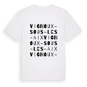 Vignoux-sous-les-Aix ordlek t-shirt – ekologisk bomull t-shirt från Pinshirt