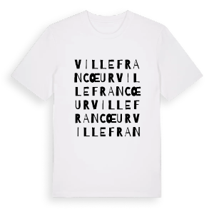 Villefrancœur ordlek t-shirt – ekologisk bomull t-shirt från Pinshirt