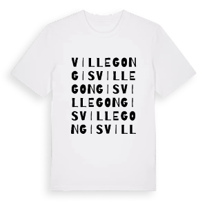 Villegongis ordlek t-shirt – ekologisk bomull t-shirt från Pinshirt