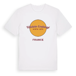 Villeloin-Coulangé cirkel t-shirt – ekologisk bomull t-shirt från Pinshirt