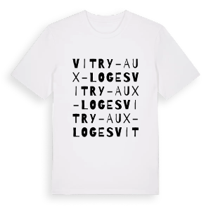 Vitry-aux-Loges ordlek t-shirt – ekologisk bomull t-shirt från Pinshirt