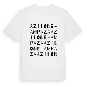 Azilone-Ampaza ordlek t-shirt – ekologisk bomull t-shirt från Pinshirt
