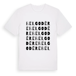 Belgodère ordlek t-shirt – ekologisk bomull t-shirt från Pinshirt