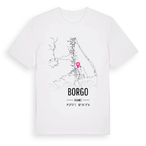 Borgo karta t-shirt – ekologisk bomull t-shirt från Pinshirt