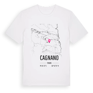 Cagnano karta t-shirt – ekologisk bomull t-shirt från Pinshirt