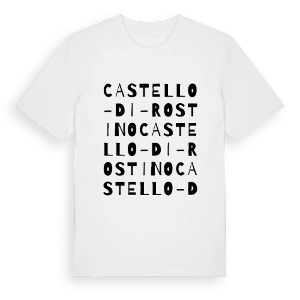 Castello-di-Rostino ordlek t-shirt – ekologisk bomull t-shirt från Pinshirt