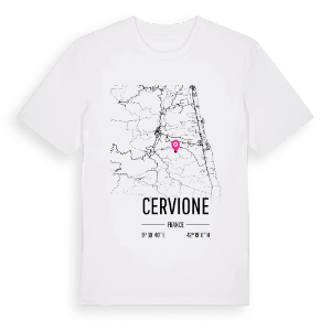 Cervione karta t-shirt – ekologisk bomull t-shirt från Pinshirt
