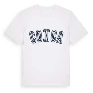 Conca college t-shirt – ekologisk bomull t-shirt från Pinshirt