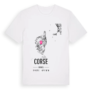 Corse karta t-shirt – ekologisk bomull t-shirt från Pinshirt
