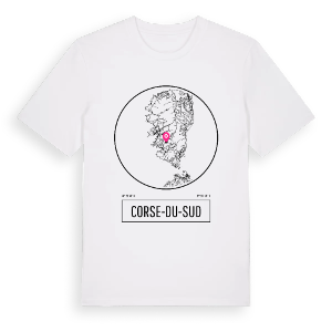 Corse-du-Sud t-shirt – ekologisk bomull t-shirt från Pinshirt