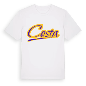 Costa baseball t-shirt – ekologisk bomull t-shirt från Pinshirt