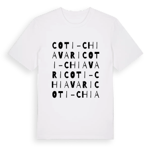 Coti-Chiavari ordlek t-shirt – ekologisk bomull t-shirt från Pinshirt