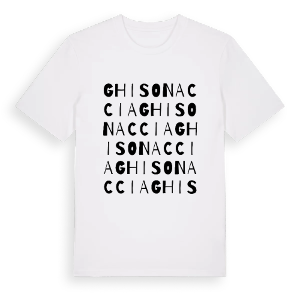 Ghisonaccia ordlek t-shirt – ekologisk bomull t-shirt från Pinshirt