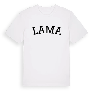 Lama böjd t-shirt – ekologisk bomull t-shirt från Pinshirt