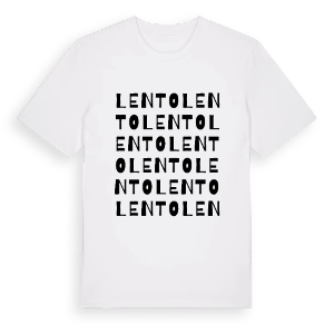 Lento ordlek t-shirt – ekologisk bomull t-shirt från Pinshirt