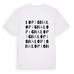 Lopigna ordlek t-shirt – ekologisk bomull t-shirt från Pinshirt