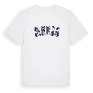 Meria college t-shirt – ekologisk bomull t-shirt från Pinshirt