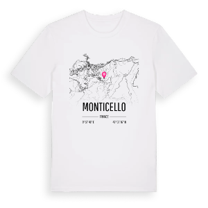 Monticello karta t-shirt – ekologisk bomull t-shirt från Pinshirt