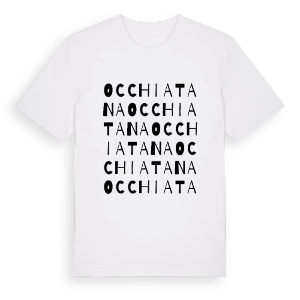 Occhiatana ordlek t-shirt – ekologisk bomull t-shirt från Pinshirt