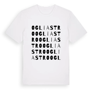 Ogliastro ordlek t-shirt – ekologisk bomull t-shirt från Pinshirt