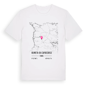 Olmeta-di-Capocorso karta t-shirt – ekologisk bomull t-shirt från Pinshirt