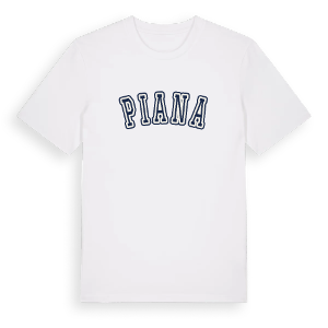 Piana college t-shirt – ekologisk bomull t-shirt från Pinshirt