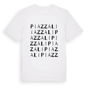 Piazzali ordlek t-shirt – ekologisk bomull t-shirt från Pinshirt