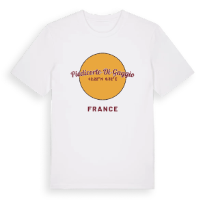 Piedicorte-di-Gaggio cirkel t-shirt – ekologisk bomull t-shirt från Pinshirt