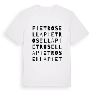 Pietrosella ordlek t-shirt – ekologisk bomull t-shirt från Pinshirt