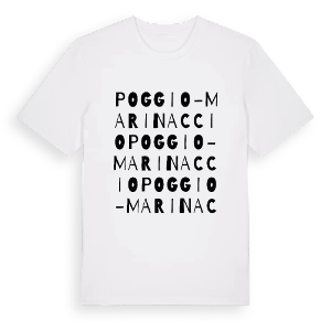 Poggio-Marinaccio ordlek t-shirt – ekologisk bomull t-shirt från Pinshirt