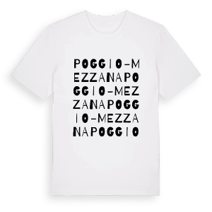 Poggio-Mezzana ordlek t-shirt – ekologisk bomull t-shirt från Pinshirt