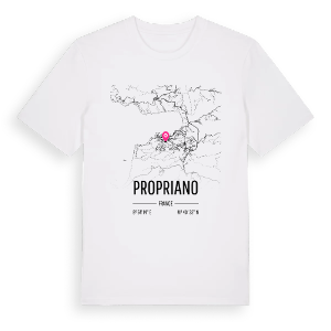 Propriano karta t-shirt – ekologisk bomull t-shirt från Pinshirt