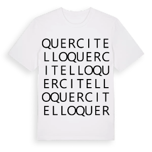 Quercitello ordlek t-shirt – ekologisk bomull t-shirt från Pinshirt