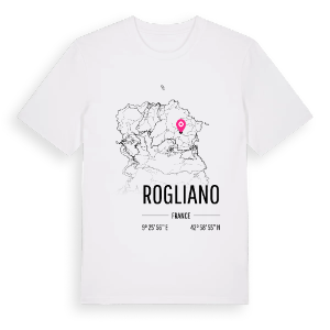 Rogliano karta t-shirt – ekologisk bomull t-shirt från Pinshirt