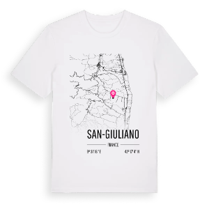 San-Giuliano karta t-shirt – ekologisk bomull t-shirt från Pinshirt