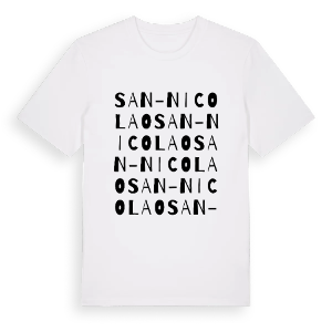 San-Nicolao ordlek t-shirt – ekologisk bomull t-shirt från Pinshirt