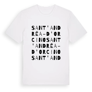 Sant'Andréa-d'Orcino ordlek t-shirt – ekologisk bomull t-shirt från Pinshirt