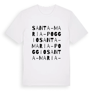 Santa-Maria-Poggio ordlek t-shirt – ekologisk bomull t-shirt från Pinshirt
