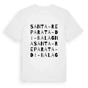 Santa-Reparata-di-Balagna ordlek t-shirt – ekologisk bomull t-shirt från Pinshirt