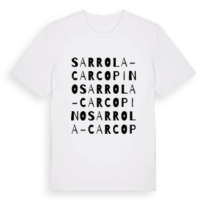 Sarrola-Carcopino ordlek t-shirt – ekologisk bomull t-shirt från Pinshirt