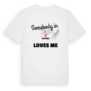 Någon i Sartène älskar mig t-shirt – ekologisk bomull t-shirt från Pinshirt