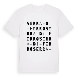 Serra-di-Ferro ordlek t-shirt – ekologisk bomull t-shirt från Pinshirt