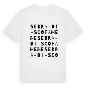 Serra-di-Scopamène ordlek t-shirt – ekologisk bomull t-shirt från Pinshirt
