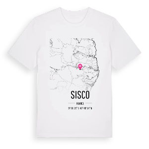 Sisco karta t-shirt – ekologisk bomull t-shirt från Pinshirt